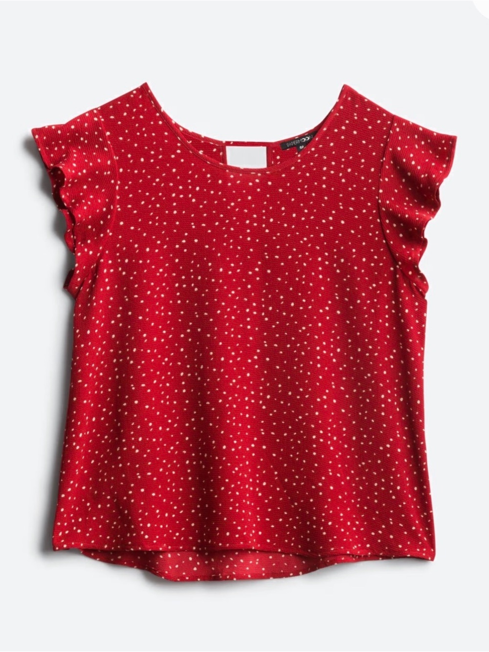 Papermoon Keyhole Back Blouse in  Red